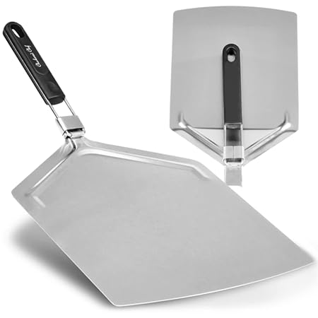 Checkered Chef Pizza Peel Extra Large Pizza Paddle Stainless Steel with Folding Handle