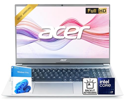 Image of Acer Aspire Lite 15.6 inch FHD Business Laptop • 2026 Edition • Intel Core i7-1255U up to 4.7GHz • 64GB RAM • 1TB SSD • Backlit Keyboard • Wi-Fi 6 • Iris Xe Graphics • Webcam • Windows 11 Pro