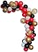 DIY Balloon Arch & Garland Kit, 113Pcs Party Balloons Decoration Set, Gold Confetti Balloons & Gold Red Black White Latex Balloons for Baby Shower, Wedding, Birthday, Graduation Party