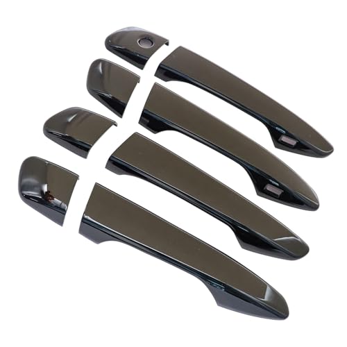Image of SecosAutoparts 4Pcs Door Handle Covers W /2 SMT KH, Glossy Black, Compatible with Lexus is 2014-2022, GS 2013-2020, ES 2013-2018 RX 2010-2015, CT 2011-2017