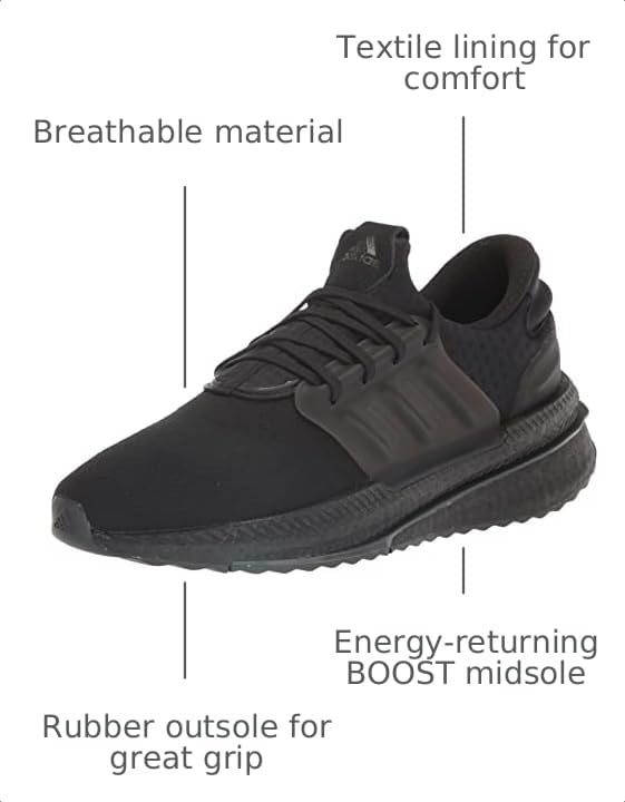 Image of adidas Mens X PLR Boost Running Sneakers Shoes - Black