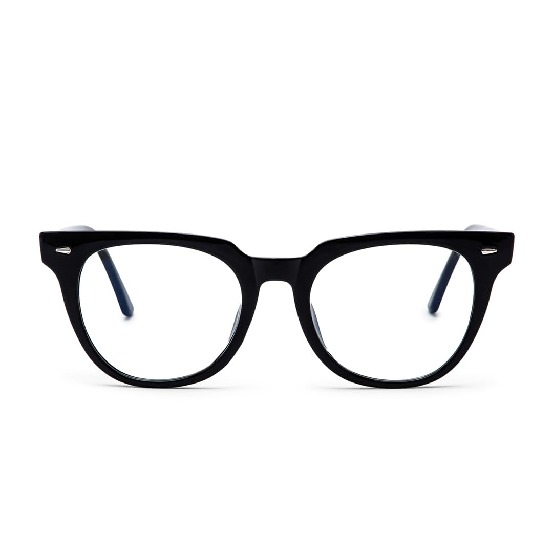 Intellilens Computer Glasses for Eye Protection | Reading Glasses for Men | Blue Light Blocking Glasses Spectacles | Blue Cut Glasses | UV Protection Glasses | For Men & Women | Zero Power | Medium