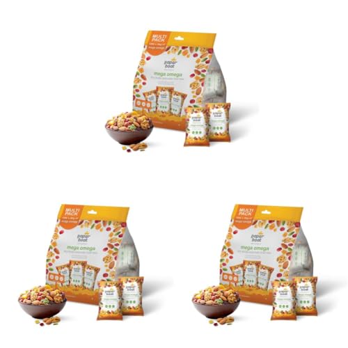 Image of Paper Boat Mega Omega Dry Fruits Mix, Premium Trail Mix with Omega 3 | Healthy Mixed Nuts with Almonds | Walnuts | Cranberry | Pumpkin Seeds (Pack of 30, 30g each)