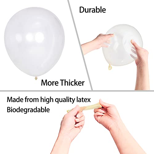 Image of 200pcs Clear Balloons 5 Inch, Small Mini Latex Balloons for Party Birthday Baby Shower Anniversary Festival Arch Garland Decoration
