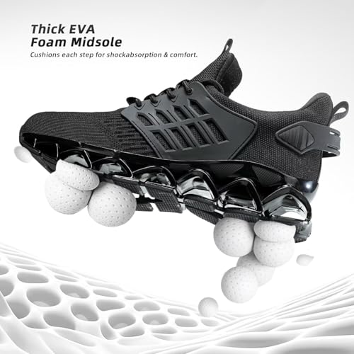 Image of Mens Slip on Walking Running Shoes Blade Tennis Casual Fashion Sneakers Comfort Non Slip Work Sport Athletic Trainer