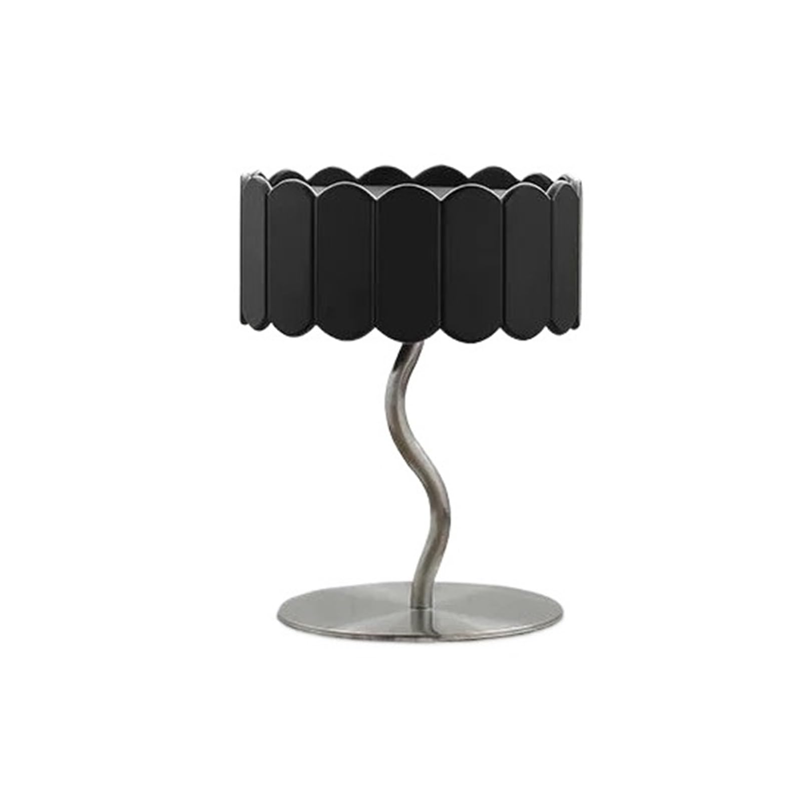 Table de Chevet Noire avec Garde-Corps Floral et Rangement pour Chambre à Coucher
