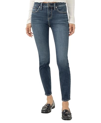 Silver Jeans Co. Women's Most Wanted Mid Rise Straight Leg Jeans