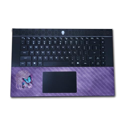 Image of Carbon Fiber Laptop Skin Compatible with Alienware M16 R2 (2024) - Celtic Butterflies - Premium 3M Vinyl Protective Wrap Decal Cover - Easy to Apply | Crafted in The USA by MightySkins