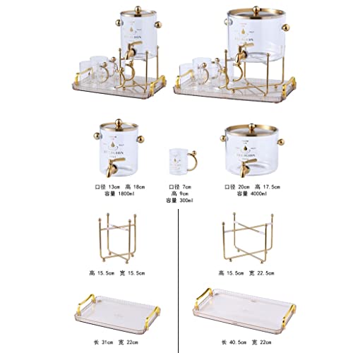 Distributeur de boisson en verre 4L pour buffets et repas - 7