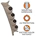GlowShift Tan Quad Pillar Gauge Pod Compatible with Ford Super Duty F-250 F-350 Power Stroke 1999-2007 - Factory Color Matched - ABS Plastic - UV Protected - Mounts (4) 2-1/16