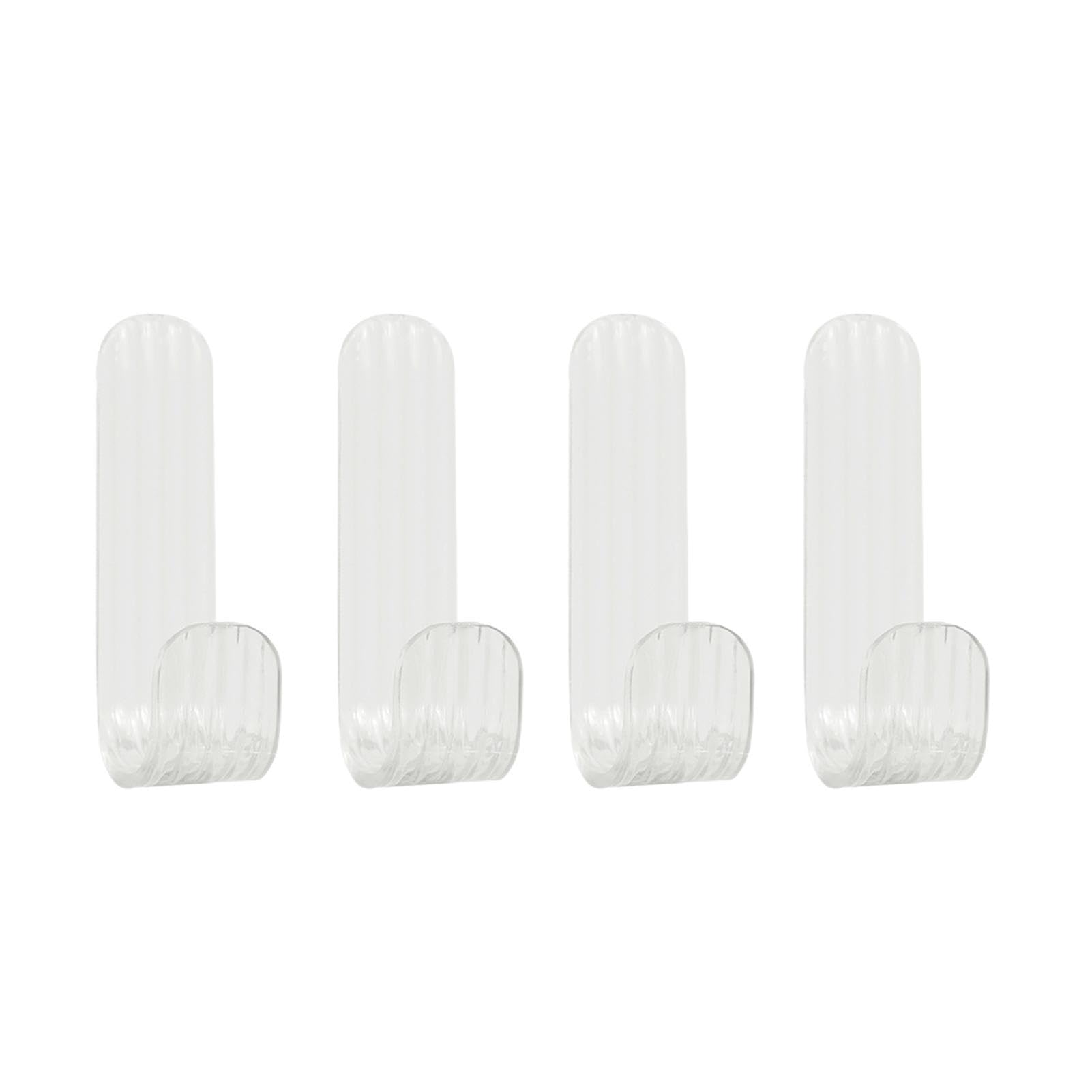 CENMOO Adhesive Wall Hooks,Bathroom Towel Hooks | 4 Hooks for Wall Mounted | Hat Hangers for Wall, Wall Hooks, Wall Hangers, Transparent