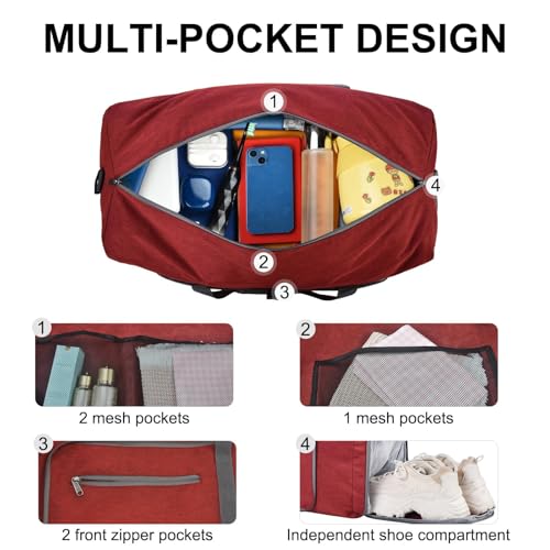 Image of Felipe Varela Foldable Duffle Bag for Travel Weekend Overnight Gym Camping