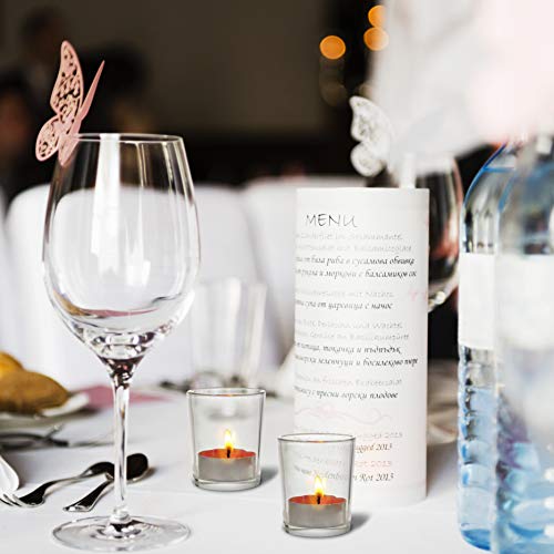 image for FUND AMLIGHT Glass Tealight Candle Holder Set of 12, Clear Votive Cand