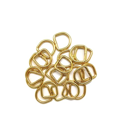 Image of Nimida D Rings 3 /4 inch inch 3 mm Thick | Good for 1 /2 inch belt | D Rings for Straps Ties Belts Bags, Handmade Un-Welded for Leather Bags Garment Clothes Luggage, Purse - Pack of 20
