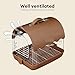 Ruvoo Bird Cage Birdcage Bird Carrier Backpack with Perch, Transparent Travel Bird Cage Bag with Shade Cover Visible Window for Parrots Budgie Bird Cages (Color : Brown)