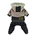 Fitwarm Waterproof Pet Clothes for Dog Windproof Jackets Outdoor Fleece Hooded Coats Black Small