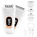 Epilator,2 in 1 Epilator for Women, 2 Speeds Rechargeable & Cordless with LCD Display Screen Hair Removal Device,Wet and Dry Lady Shaver for Face Legs Arms Armpit Bikini