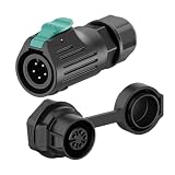 Batum EW-LP12 5-poliger wasserdichter Rundsteckverbinder männlich weiblich Panel Mount Löten Schwarz