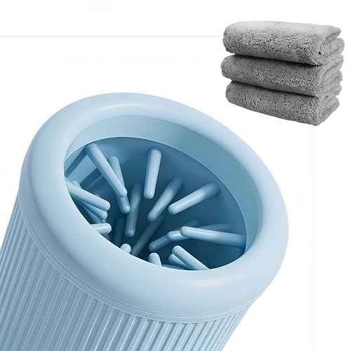 Dog Paw Cleaner for Dogs, Pet Paw Cleaner with 3 Absorbent Towels, Dog Foot Cleaning Machine Size S