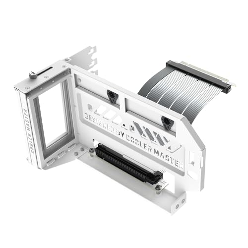 Image of Cooler Master Vertical GPU Card Holder Gen5 with PCIe 5.0 x16 Riser Cable, Adjustable Graphics Card Holder for E-ATX, ATX & Micro-ATX Cases, Supports Triple-Slot GPUs, White
