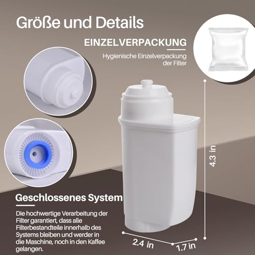 GOLDEN ICEPURE Kaffeemaschinen-Wasserfilter für Siemens EQ-Serie, 6er Pack – Ansicht 4