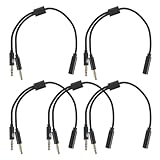 Double fonctionnalité : ce répartiteur audio et microphone vous permet d'utiliser votre casque pour l'écoute audio et l'entrée microphone. il sert à la fois de connecteur micro pour l'audio et d'adaptateur pour casque, offrant ainsi une utilisation polyvalente. répartiteur micro/haut-parleur pour casque, connecteur micro pour table de mixage