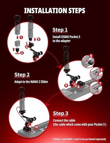 Image of IFOOTAGE Pocket 3 Adapter for Shark Slider Nano 2 with 11 inch Arm