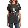 Disney Womens T-Shirt Maleficent Print Villain (Charcoal, Medium)