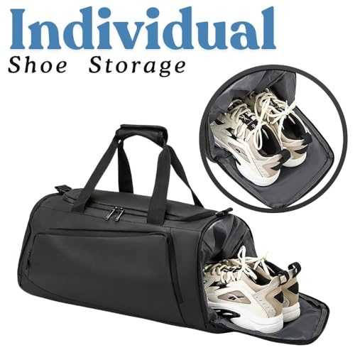 Image of CAVALO - Be Unique 3-in-1 Convertible Gym Bag Backpack for Men & Women | Waterproof Travel Duffle Bag with Shoe Compartment & Luggage Trolley Sleeve | Cabin Luggage Trekking & Weekend Bag (Black)