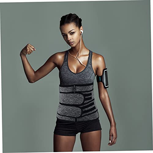 Faja lumbar femenina transpirable con cremallera para fitness miniatura 5