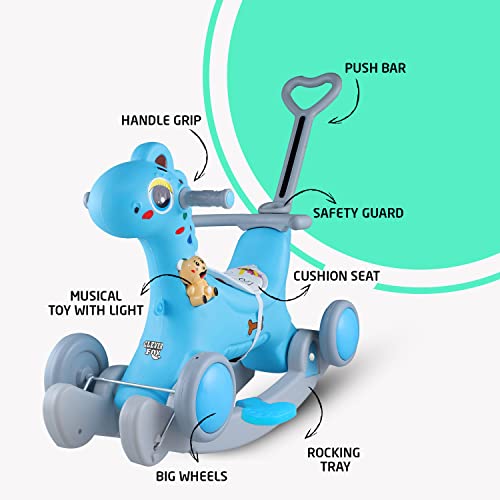 Clever-Fox-Dino-Supreme-Dinosaur-Ride-on-Musical-Toy-Rockers-for-KidsRocker-Indoors-and-Outdoors-Made-in-India-for-1-3-Years-Unisex-Kids-Blue