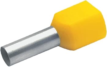 100 terminales de doble cable de 6,0 mm², color amarillo