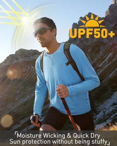 Men's UPF 50+ Rash Guard Long Sleeve, Lightweight UV Sun Protection SPF Water Shirts for Swim Fishing Hiking Beach4