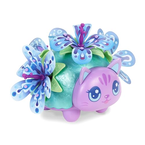 Blossom Pets Lilac The Cat – Interactive Collectible Pet with Color-Changing Fabric Flowers Includes Mister Bottle and Scented Butterfly Imaginative Toy for Kids Ages 5+