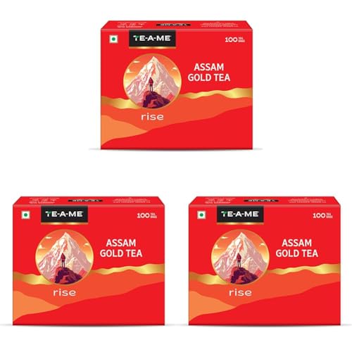 Image of TE-A-ME Assam Gold Tea Bags 100 Pcs | Assam Chai (Pack of 3)