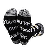 JXGZSO Egg Socks You're A Good Egg Funny Foodie Gifts 2 Pairs Egg Lover Socks Egg Appreciate Gift