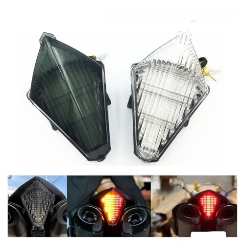 Luz trasera transparente YZF R1 2007 2008 con intermitentes LED 4