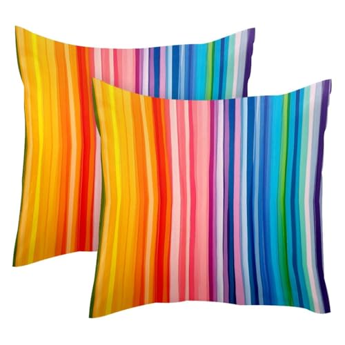 Fundas de almohada decorativas de terciopelo suave diseño arcoíris para sofás modernos de salón 2
