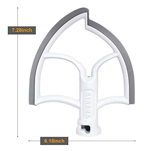 AIZARA 6 Quart Kitchenaid Mixer Attachments for KitchenAid 6 QT Bowl-Lift Stand Mixer, Flat Beater Flex Edge Beater for Kitchenaid Mixer 6 qt, Bowl Scraper Blade Paddle, Kitchenaid Mixer Accessory