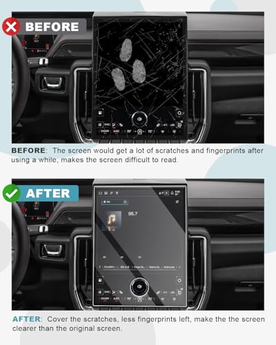 Image of CDEFG 5Pcs for 2026 GMC Yukon Screen Protector Tempered Glass | for 2025 2026 GMC Yukon Accessories 16.8 inch Touchscreen & 11 inch Digital Cluster & 12.6 inch Rear-Seat Dual Displays