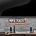 Movie Tickets 25 Cents Embossed Metal Sign - Large Vintage Movie Room Wall Art With Arrow