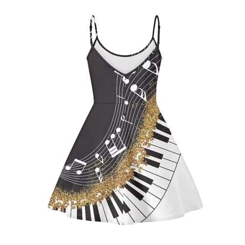 Image of Cozeyat Women Girls Summer Sleeveless Dress Casual Swing Beach Cover Up Knee Length Dresses,Large Size XS-4XL
