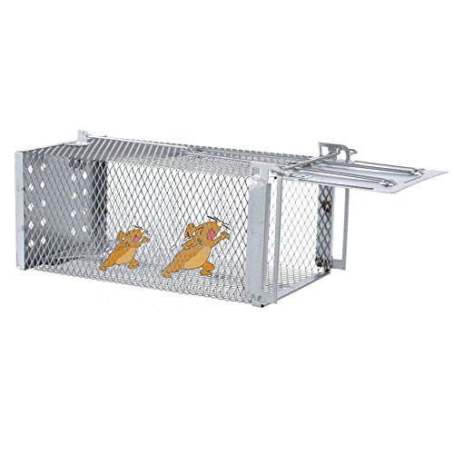 Live Animal Trap 10.4" X5.7" X 4.7" Medium Metal 1 Door Rat Cage Trap Catch Release Humane Rodent Cage for Mice,Mouse,Rat,Mole,Weasels Control and More Small Rodents