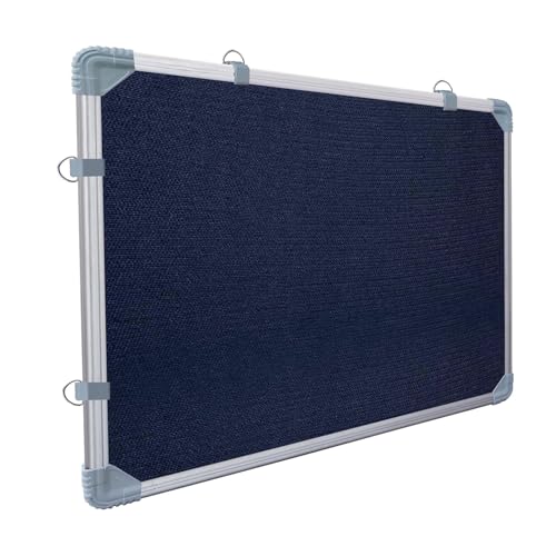 Image of Notice Board with High Resilience Foam Fabric | Soft Board /Pin Up Board /Bulletin Board for Office, School & Home | Durable Display Board for Notes, Photos & Reminders (Blue, 1 X 2)