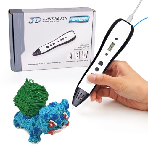 Kretrum Penna 3D per hobbisti Penna per Stampa 3D con Schermo LCD Penna per Pittura 3D con filamento PLA da 1,75 mm...