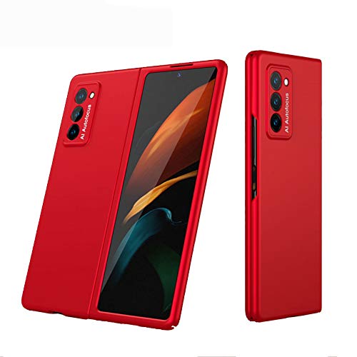 Zouzt Slim Thin Designed Back Cover Case for Samsung Galaxy Z Fold 2 5G Case (2020) - Hard Back Case Cover- Red