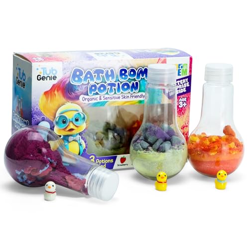 Bath Bomb Potions | 3-Pack Organic Bath Toy for Kids| Bubbles, Fi...