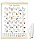ABC Poster für Kinder 31x44 cm, Alphabet Zahlen Poster für Kinder Lernposter Kinder Einschulung Geschenk, Wanddeko für Kinderzimmer, Kindergarten, Vorschule, Grundschule