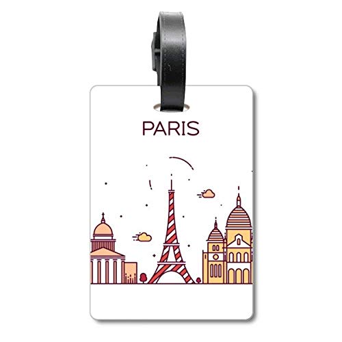 Étiquette de valise Paris haut de gamme pour l'identification élégante de vos bagages