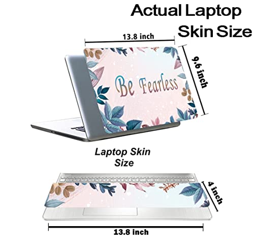 Image of Floral-D12 Top+Wrist Pad Vinyl Laptop Skin /Sticker /Cover for 14 Inches Laptops Laminated-Removable-HD Quality Compatible for Hp-Dell-Sony-Lenovo-Asus etc.(13.8x9.6 Inches)